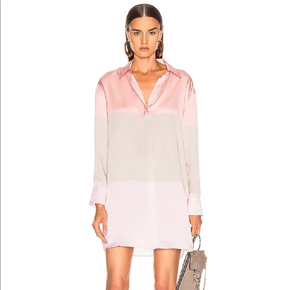 NWT Equipment Lacene Colorblock Silk Dress Sleeves Size M Luxurious Balletcore